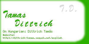 tamas dittrich business card
